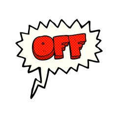 comic book speech bubble cartoon off sign