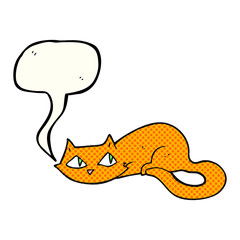 comic book speech bubble cartoon cat