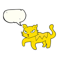 comic book speech bubble cartoon cat