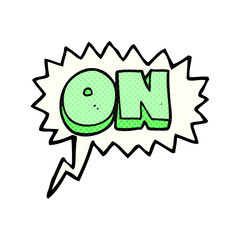 comic book speech bubble cartoon on symbol