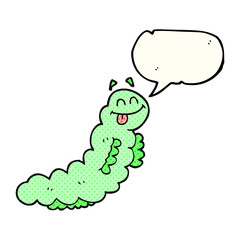 comic book speech bubble cartoon caterpillar