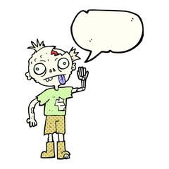 comic book speech bubble cartoon zombie