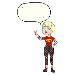 comic book speech bubble cartoon rock girl