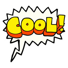 cool comic book speech bubble cartoon symbol