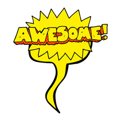 awesome comic book speech bubble cartoon shout