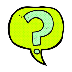 comic book speech bubble cartoon question mark