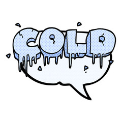 comic book speech bubble cartoon cold text symbol