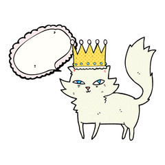 comic book speech bubble cartoon posh cat