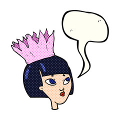 comic book speech bubble cartoon woman wearing paper crown