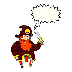 comic book speech bubble cartoon pirate captain