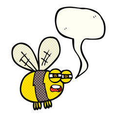 comic book speech bubble cartoon bee