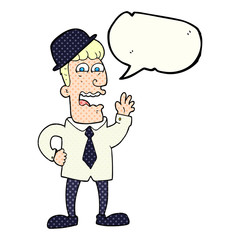 comic book speech bubble cartoon businessman