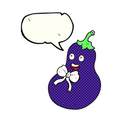 comic book speech bubble cartoon eggplant