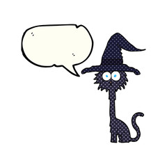 comic book speech bubble cartoon halloween cat