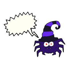 comic book speech bubble cartoon halloween spider