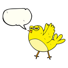 comic book speech bubble cartoon bird