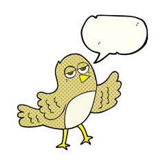 comic book speech bubble cartoon bird