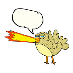 comic book speech bubble cartoon bird
