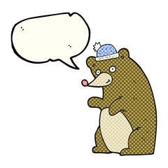 comic book speech bubble cartoon bear