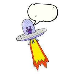 comic book speech bubble cartoon flying saucer