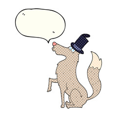 comic book speech bubble cartoon wolf