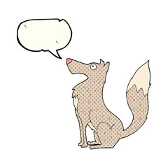 comic book speech bubble cartoon wolf