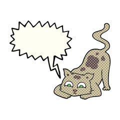 comic book speech bubble cartoon cat