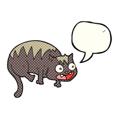 comic book speech bubble cartoon cat