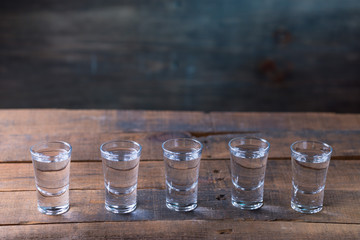 Vodka drinks with lemon and lime