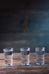 Vodka drinks with lemon and lime