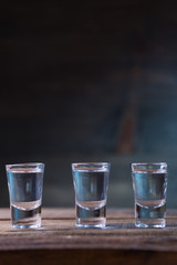 Vodka drinks with lemon and lime