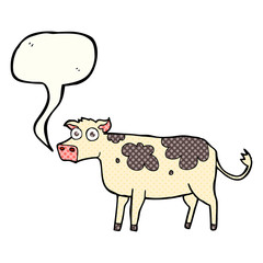 comic book speech bubble cartoon cow