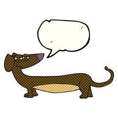 comic book speech bubble cartoon dachshund