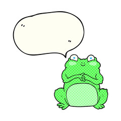 comic book speech bubble cartoon funny frog