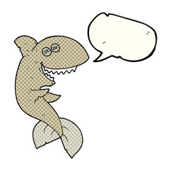 comic book speech bubble cartoon laughing shark