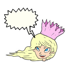 comic book speech bubble cartoon woman with blowing hair