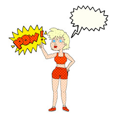 happy gym woman giving thumbs up symbol