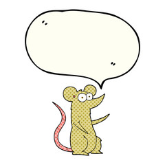 comic book speech bubble cartoon mouse in love