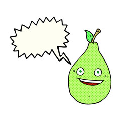 comic book speech bubble cartoon pear
