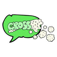 gross comic book speech bubble cartoon