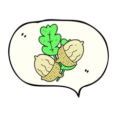 comic book speech bubble cartoon acorns