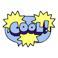cool comic book speech bubble cartoon symbol