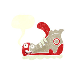 retro speech bubble cartoon sneaker