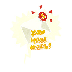 retro speech bubble cartoon email