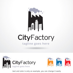 City Factory Logo Template Design Vector