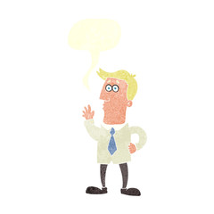 retro speech bubble cartoon businessman