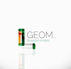 Logo, linear abstract geometric icon