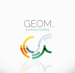 Logo, linear abstract geometric icon