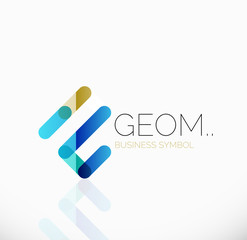 Logo, linear abstract geometric icon