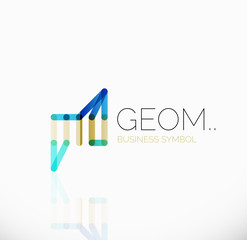 Logo, linear abstract geometric icon